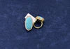 Turquoise Oval Crystal Statement Ring